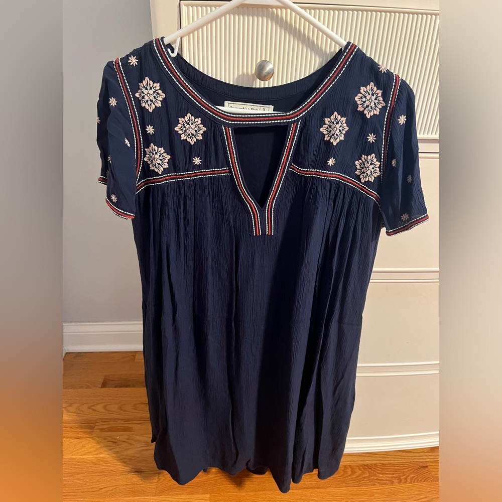 Abercrombie & Fitch Blue Short Sleeve Dress